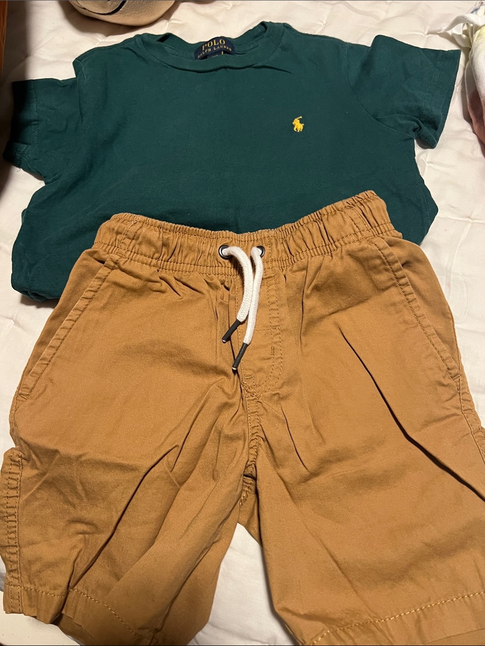 Polo by Ralph Lauren Tan Drawstring Kids Shorts
